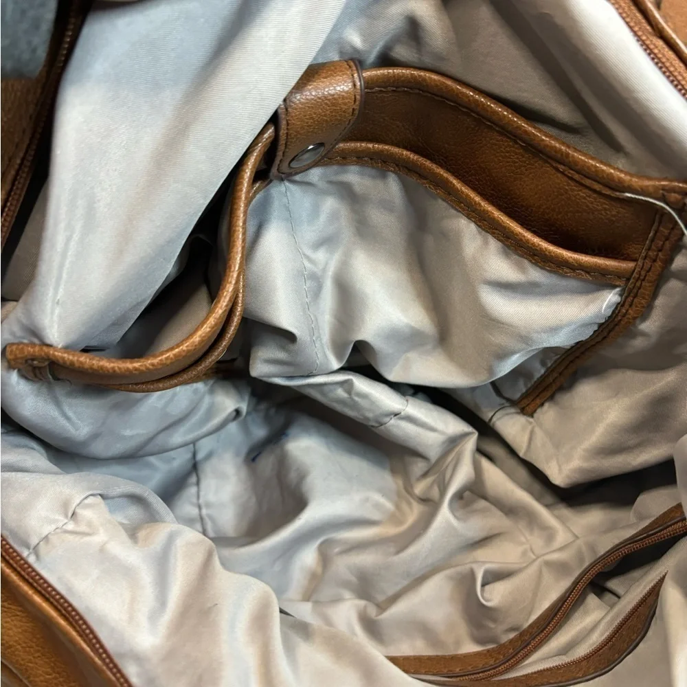 Clark tan satchel purse
